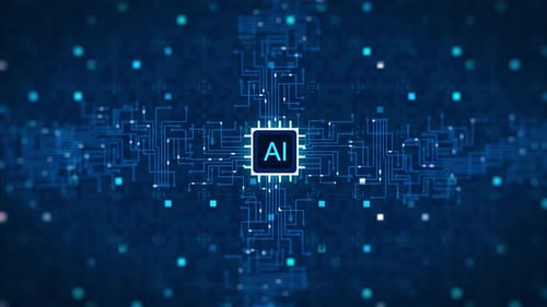 Digital Ai Chip Data Circuit Line Transition