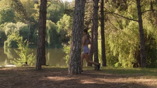 Woman Jogging in the Park