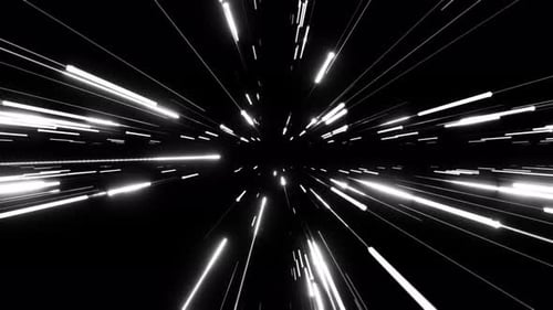 Futuristic Hyperspace Light Speed Warp Tunnel Background