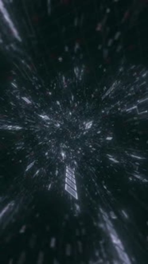 Vertical Video Futuristic Tunnel Space Animation