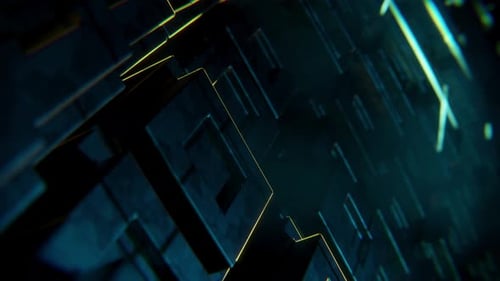Futuristic Glowing Lines Grid Reveal