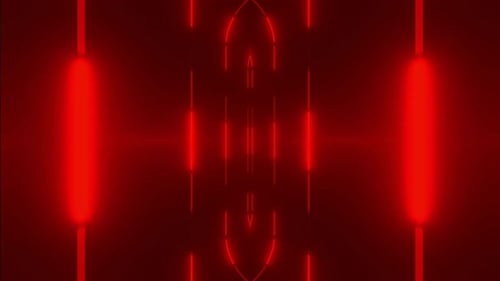 Dynamic red neon lights creating futuristic abstract background visuals