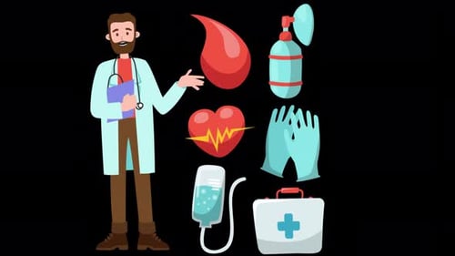 Doctor Describe Human Internal Organs 4K On Alpha Channel