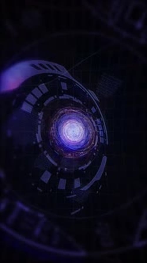 Vertical Video Mysterious Depths of Animated Tunnel