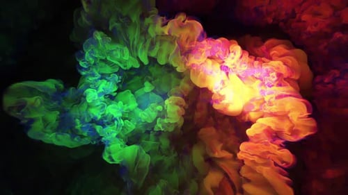 Dynamic Colorful Fluid Smoke Cloud Background Animation