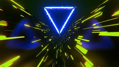 VJ LOOP NEON Tunnel Abstract Background Video