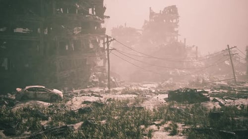 City in Ruins After Military Action Leaves Destruction Visible Everywhere