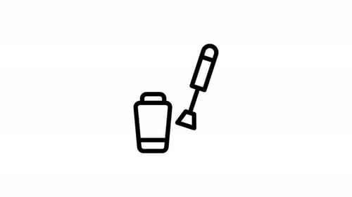 Toilet Brush Icon Moving in Holder