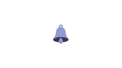 Animated Notification Bell Icon in Flat Design