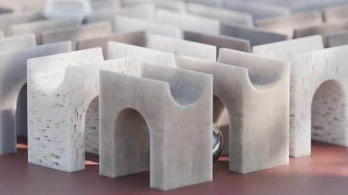 Animação 3D em loop de pontes giratórias