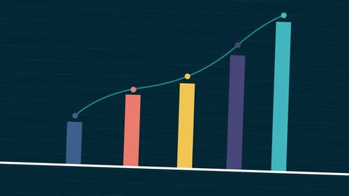 Animated Bar Chart. Bar Chart For Growing Business Progress