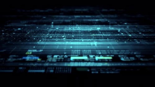 Data Matrix Display, Dynamic Information Network Simulation 05