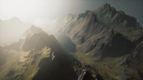 A Breathtaking Aerial View of Majestic Mountain Ranges