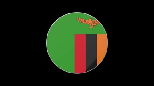 Zambia Flag 3D Spinning Animation
