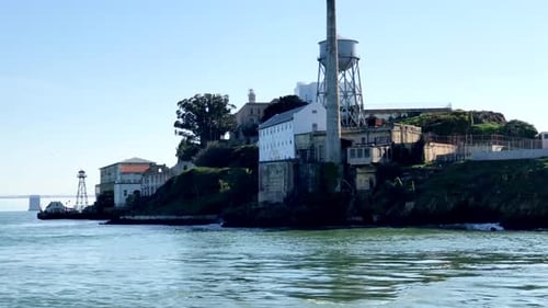 Aerial View Over San Francisco Bay Of Alcatraz And Bay Bridge 3