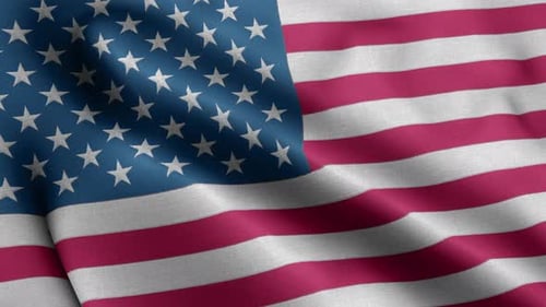 Waving American Flag Seamless Loop Background