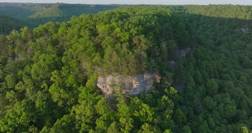 Stunning Aerial View of Lush Greenery in Red River Gorge Kentucky