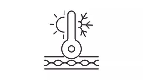 Animated Temperature Measurement Weather Line Icon