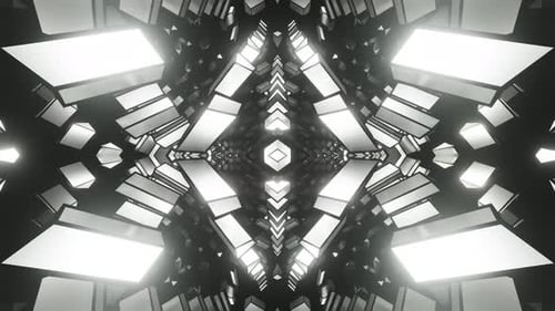 Newest Party Silver Glare Kaleidoscope Vj Loop Background