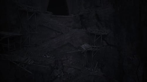 Decrepit Barrier Adorned with Eerie Webs and Wooden Repairs Enhancing Spookiness