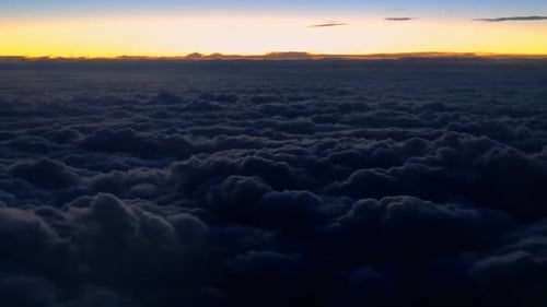 Aerial View of Clouds During Sunrise or Sunset