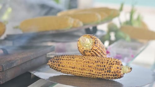 Roasted Corn Sold On The Street 003