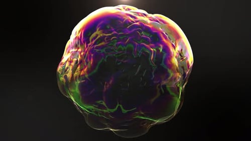 Bolha em loop transparente realista 4K