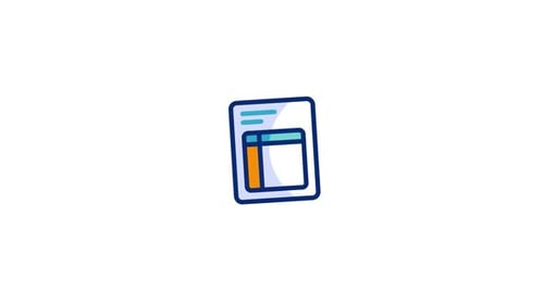 Animated Business Document Data Chart Icon