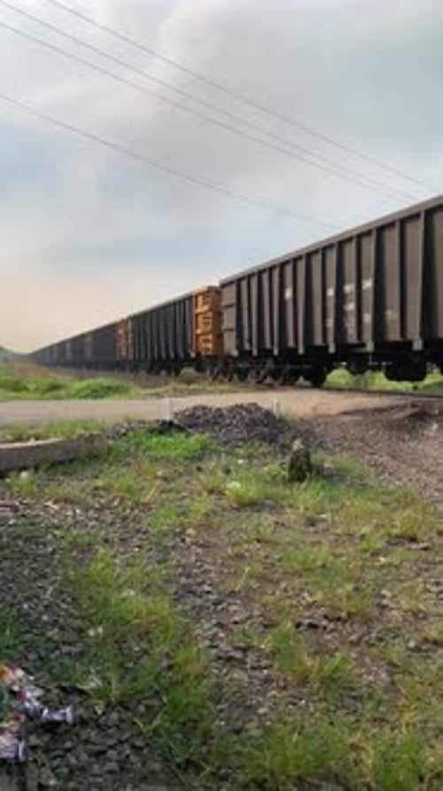 train passing on railway