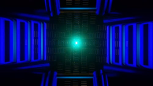 Les lumières stroboscopiques au néon pulsent illuminant la toile de fond vibrante