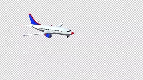 Modern Geometric Airplane Flying Animation