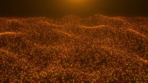 Gold particle wave background
