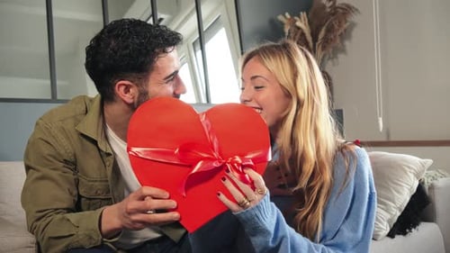Loving Couple Celebrates Anniversary with Heart Gift