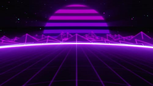 VHS Retro Sun Drive 80s and 90s Loop