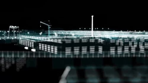 Modelo holográfico digital de construcción industrial
