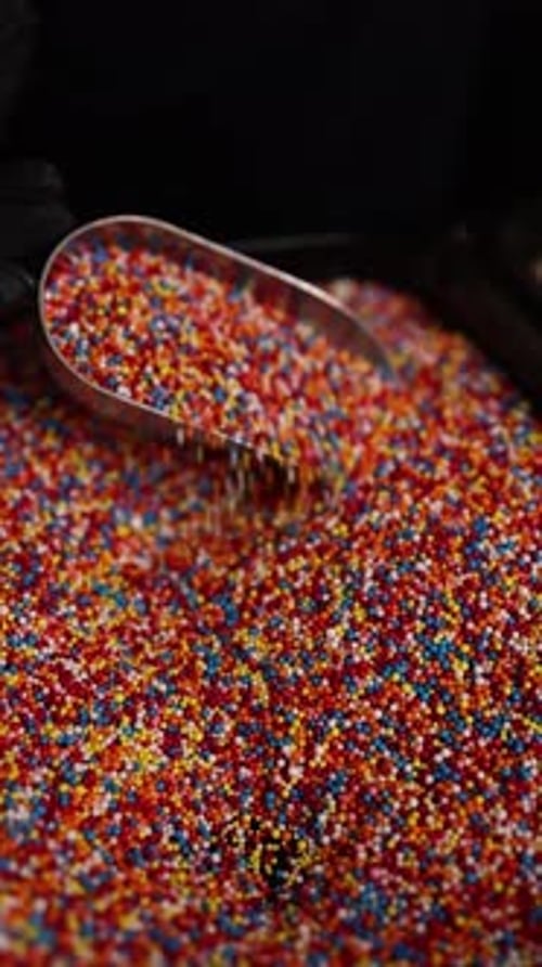 Colorful Candy Sprinkles with a Scoop