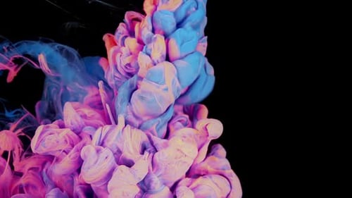 Colorful Rainbow Artistic Symphony Eine faszinierende Verschmelzung von Farbe und Bewegung in Tinte