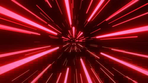 Red Hyper Space Jump Background Vj Loop I 4K