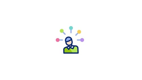 Animated Icon of Thinking Process and Idea Generation