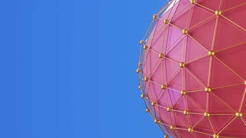 Abstrakte geometrische Kugelrotation Sauberer bunter Hintergrund