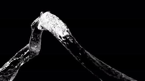 Fluid Water Splash Alpha Channel Transition