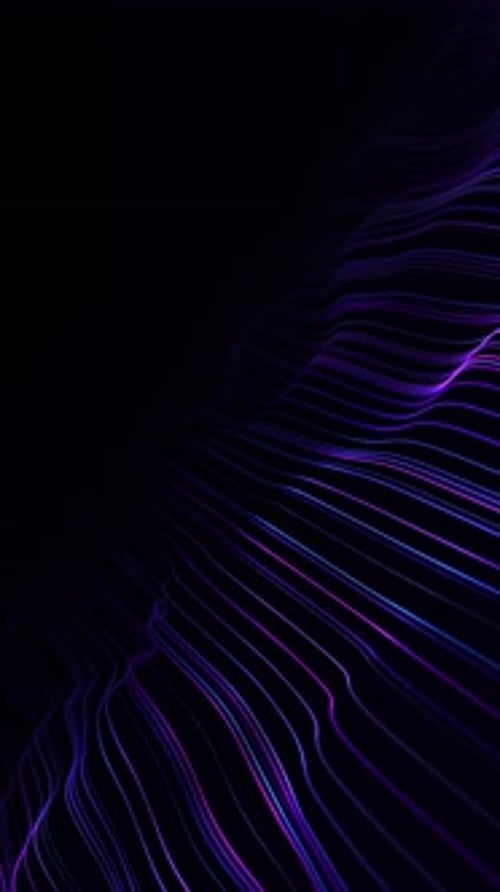 Vertical Animated Background with Flowing Neon Wavy Lines