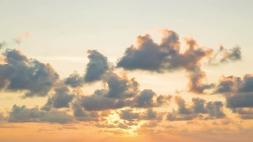 Golden Sky with Clouds Timelapse