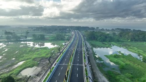 Drohnenaufnahmen des JJLS Southern Cross Highway in Yogyakarta