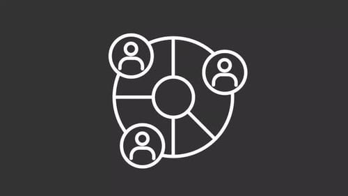 Animated People Network Connection Diagram Icon