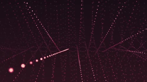 4k Burning Lights Strings Rolling Pink Background