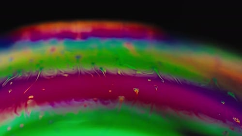 Abstract Colorful Paint Oil on the Surface of a Soap Bubble