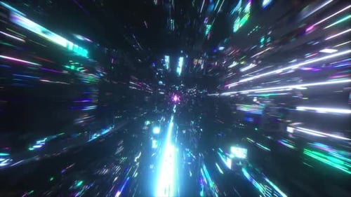 Futuristic Hyperspeed Light Tunnel Background Loop