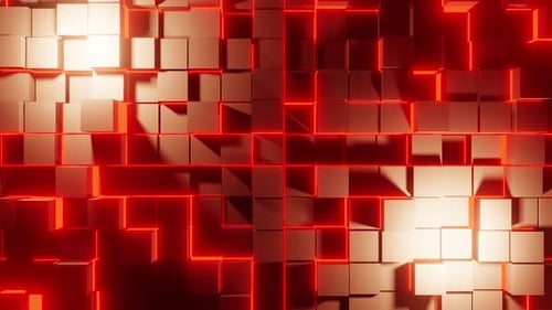 Red And Orange Vj Loop Wall Background 4K