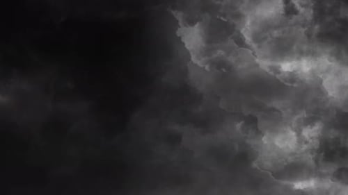 4k view of thunderstorm in the dark sky